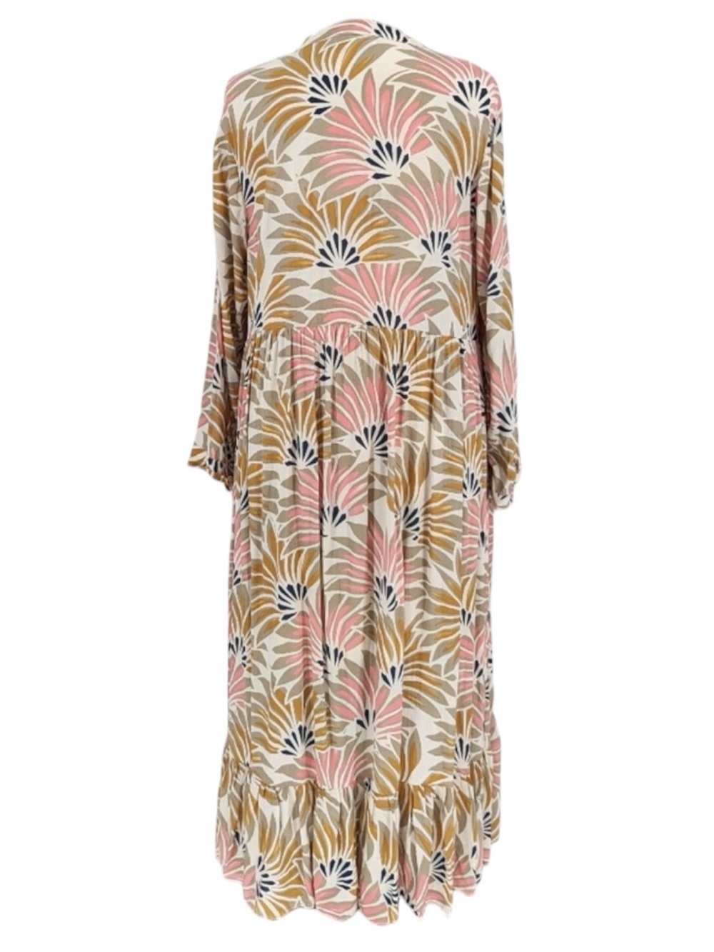 MARE MARE x ANTHROPOLOGIE Lynda Boho Long Sleeve Maxi Dress in Pink/Gold Size S - Picture 4 of 12